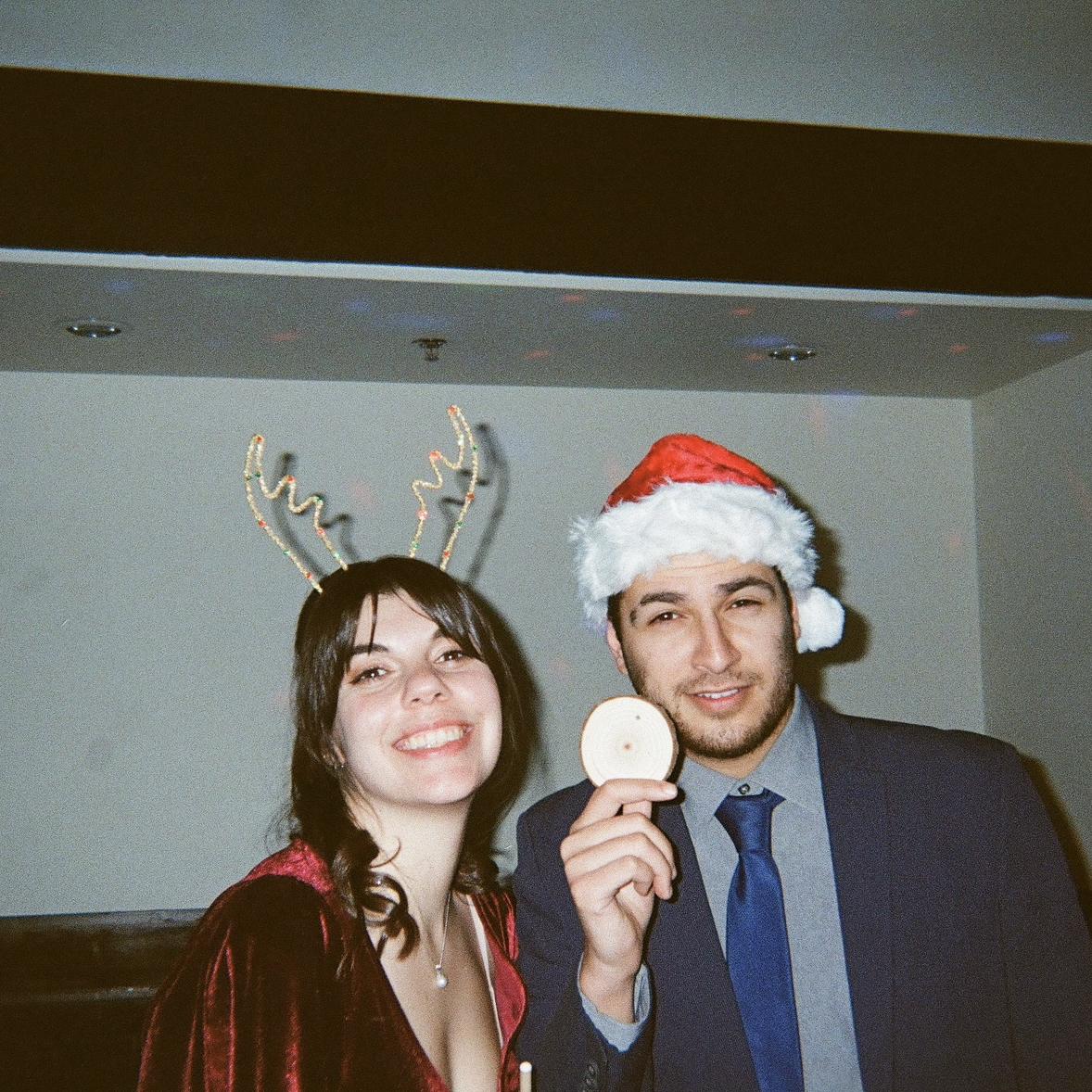 Making Christmas ornaments at our favorite third wheel's wedding <3