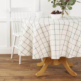 Window Pane Round Tablecloth