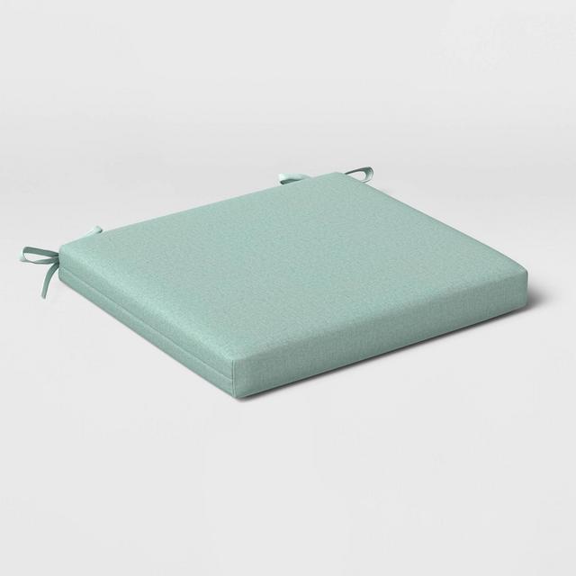 2pk Outdoor Seat Cushions DuraSeason Fabric™ Aqua - Threshold™
