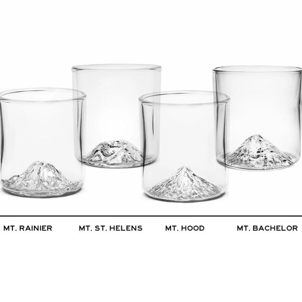The PNW Pint Set | Handblown Mountain Beer Glass Set
