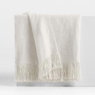 Casual Textured Fringe Throw Blanket