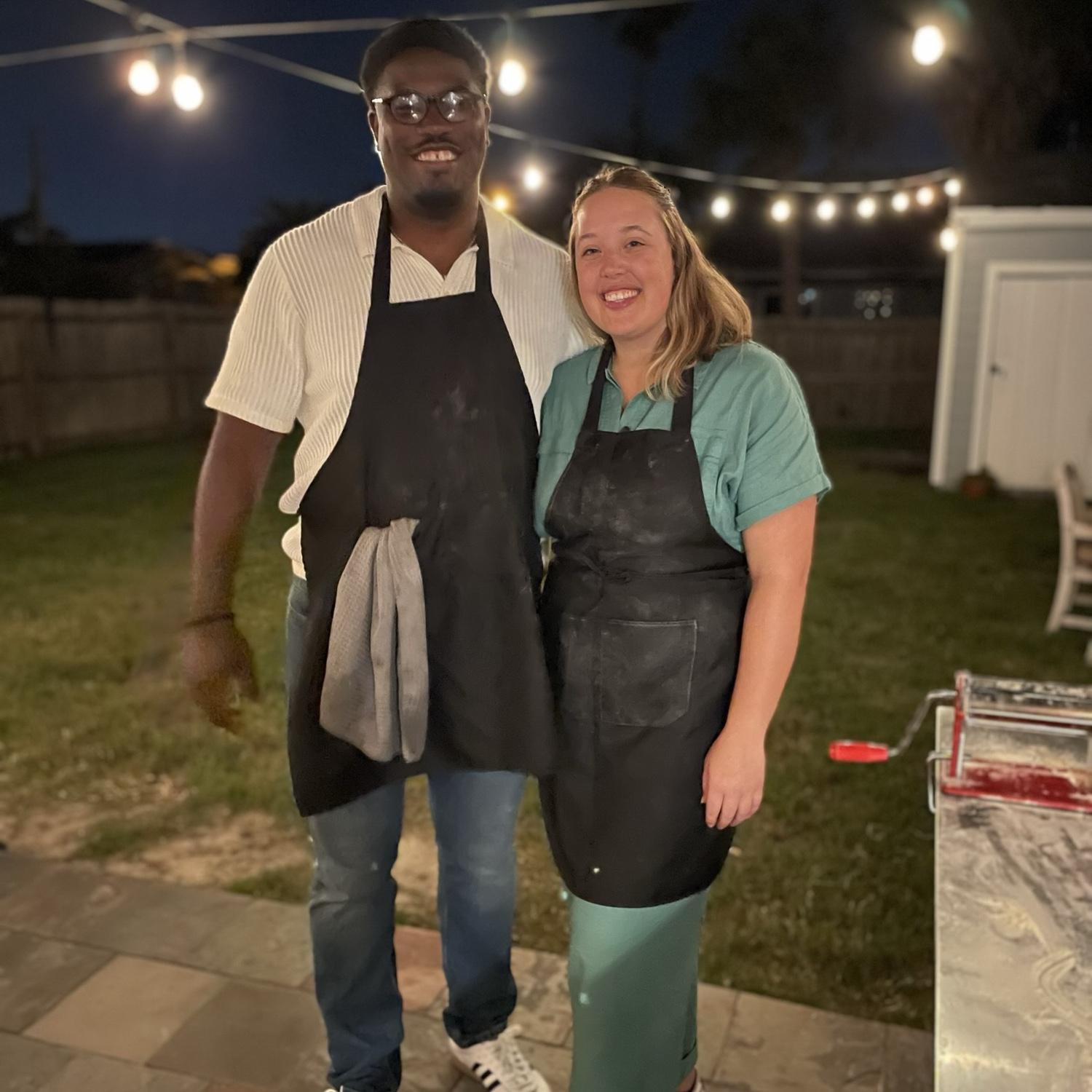 1 year anniversary - we made pasta!
