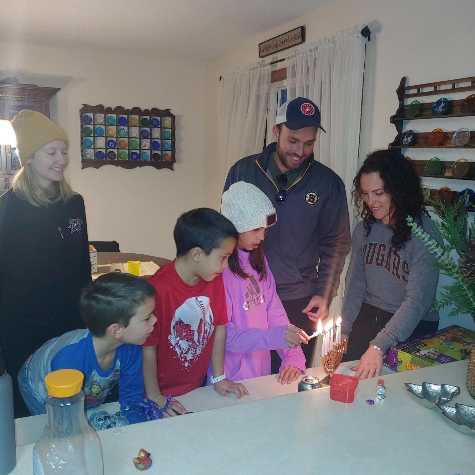 December 2019 - Teaching some of Matt's nieces and nephews about Hanukkah