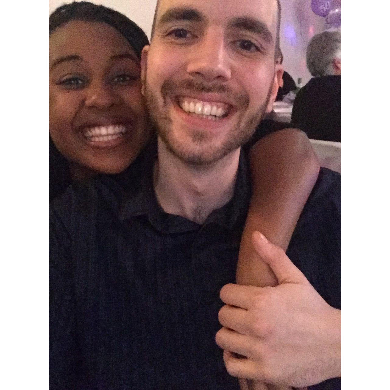 This picture was taken the day Andy met Masha's best friends for the first time. Masha was VERY nervous...