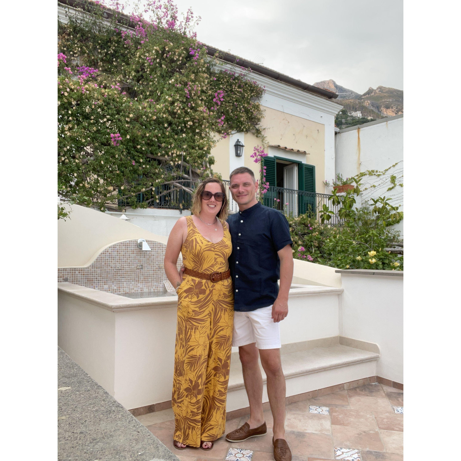 On our private rooftop terrace in the Amalfi