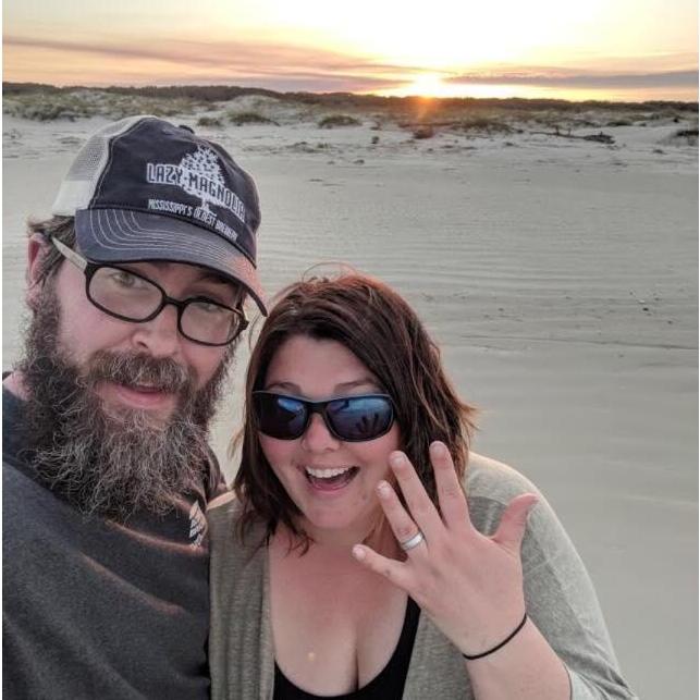 We're engaged! On a beach with wild horses, and he made my ring! Pretty perfect!