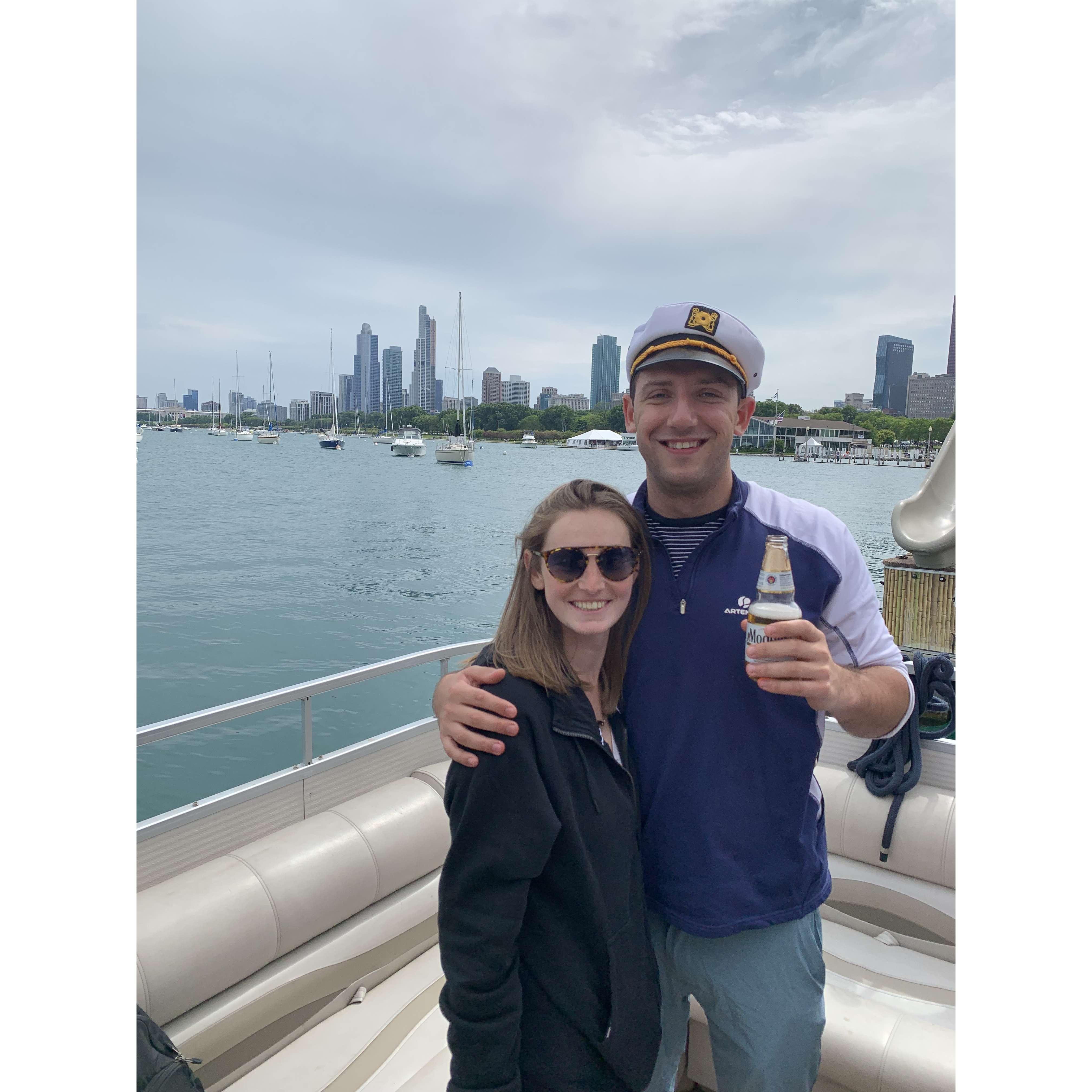 Ethan loves celebrating birthdays on a boat.