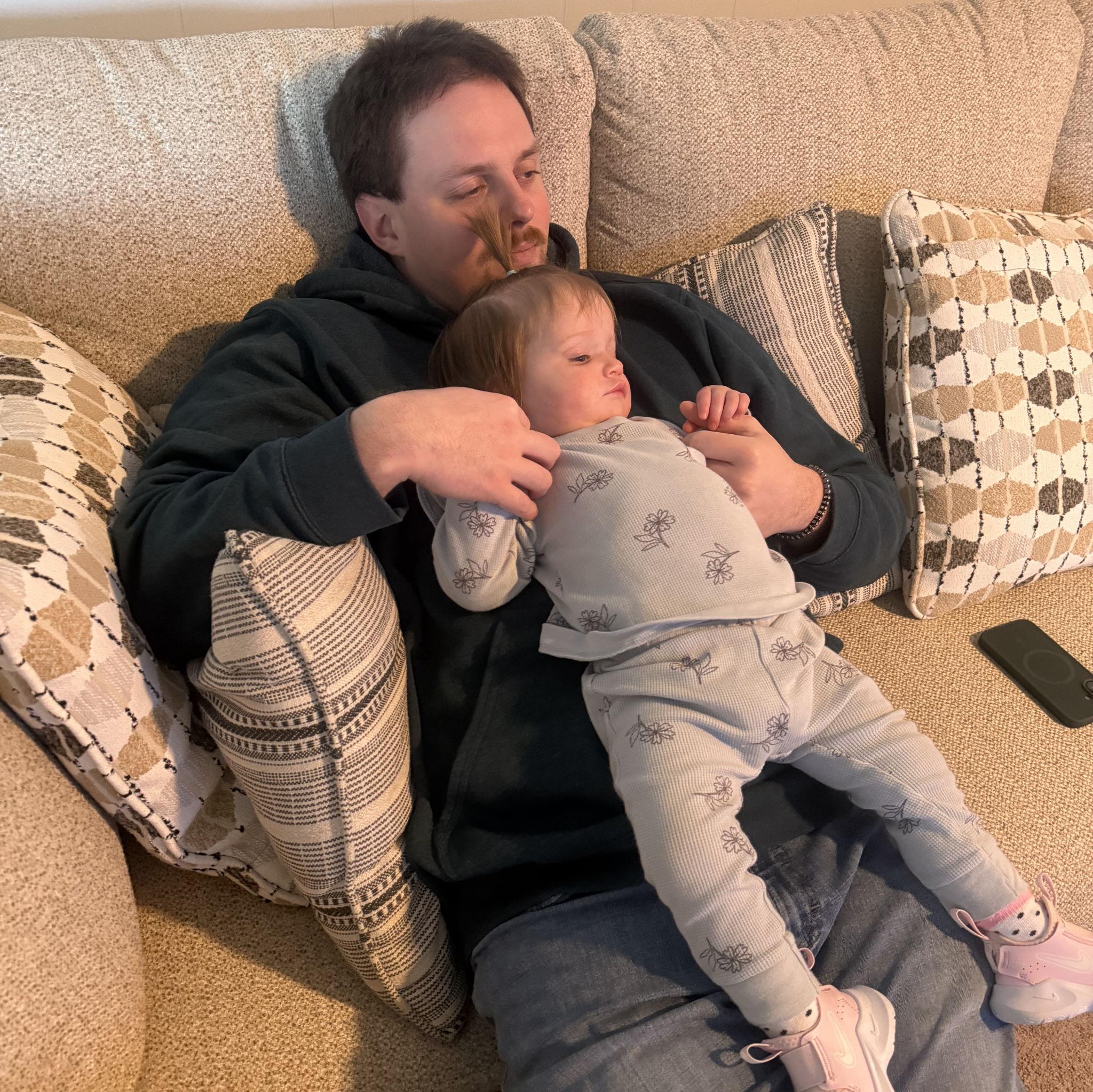 This is Jesse and Amelia (Millie) watching a movie. Millie is Rebecca’s sister’s second kid.