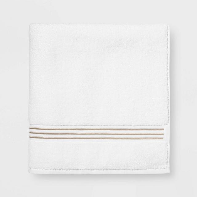 Bath Sheet Taupe Stripe - Threshold Signature™