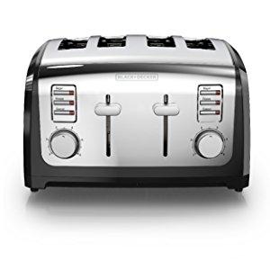 BLACK+DECKER 4-Slice Toaster, Stainless Steel, T4030