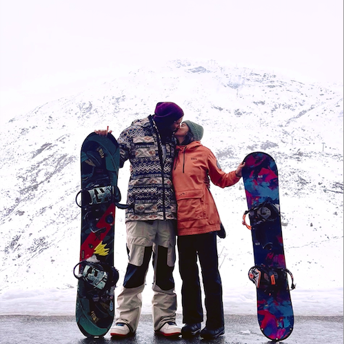 Snowboarding in France