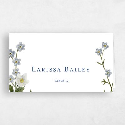 White Wedding Place Card - Winstead