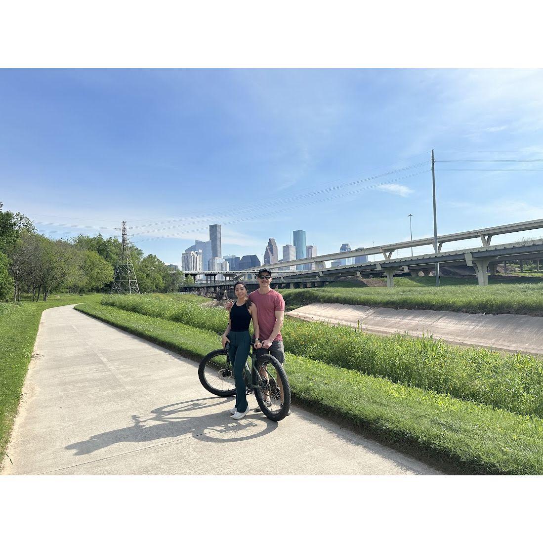 Pedaling through H-Town (first photo together!)