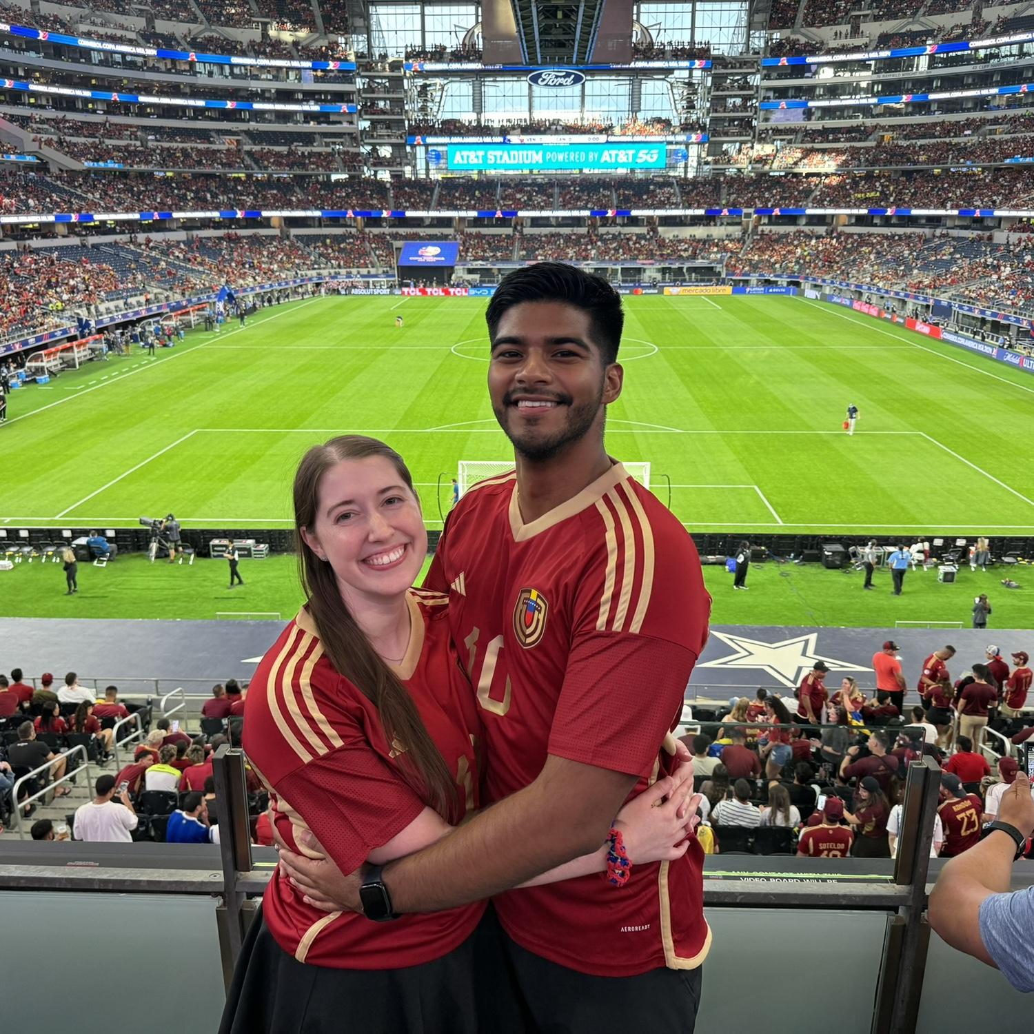 When we went to see Venezuela play soccer / Cuando fuimos a ver a Venezuela jugar fútbol