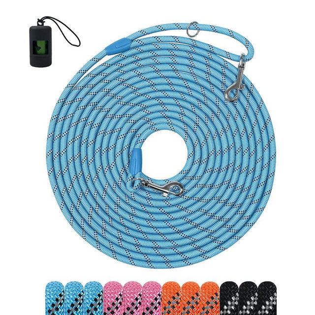 Tairro Long Dog Training Leash，Heavy Duty Reflective Rope Lead for Small Medium Large Dogs ，6FT 10FT 15FT 30FT 50FT for Training, Walking, Backyard, Camping