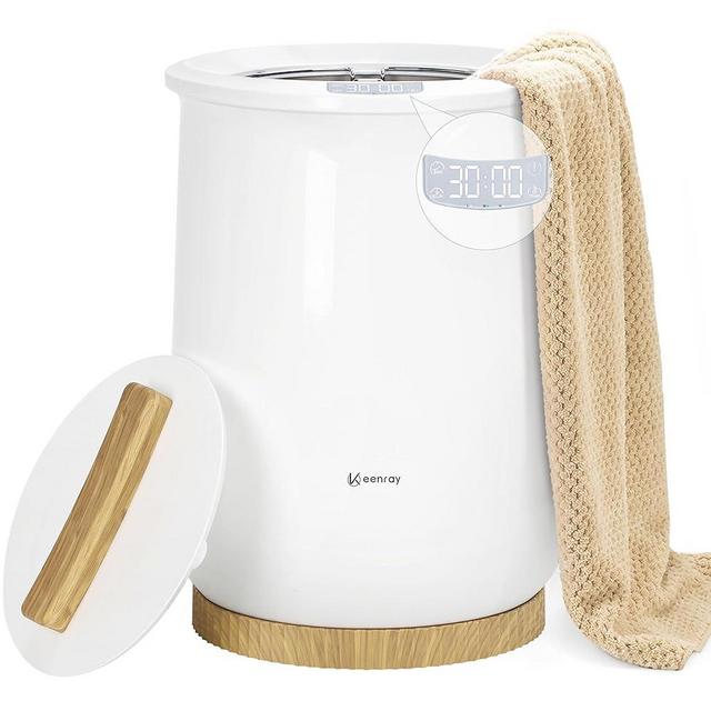 Keenray Upgraded Towel Warmer Bucket, Large Towel Warmer with 3 Heating Modes, Heat Time 30/45/60 Min Adjustable and Up to 24 Hour Delay Timer, Towel Heater for Oversize Bathrobes Blankets