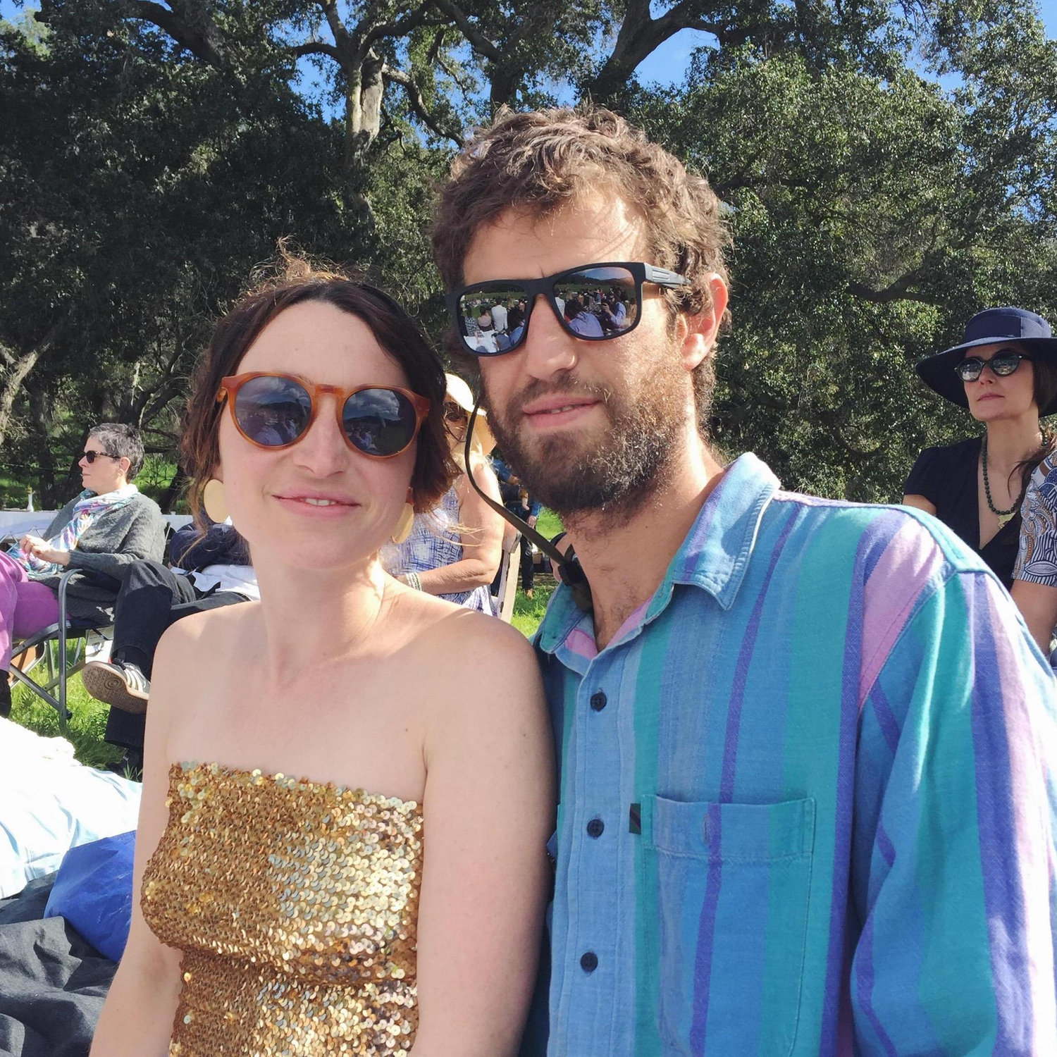 We love other people's weddings + Eli really loves this stripped shirt