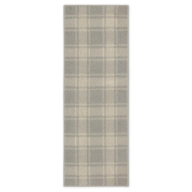 Bee & Willow™ Home Plaid 1'8 x 4'5 Runner in Marble/Cream