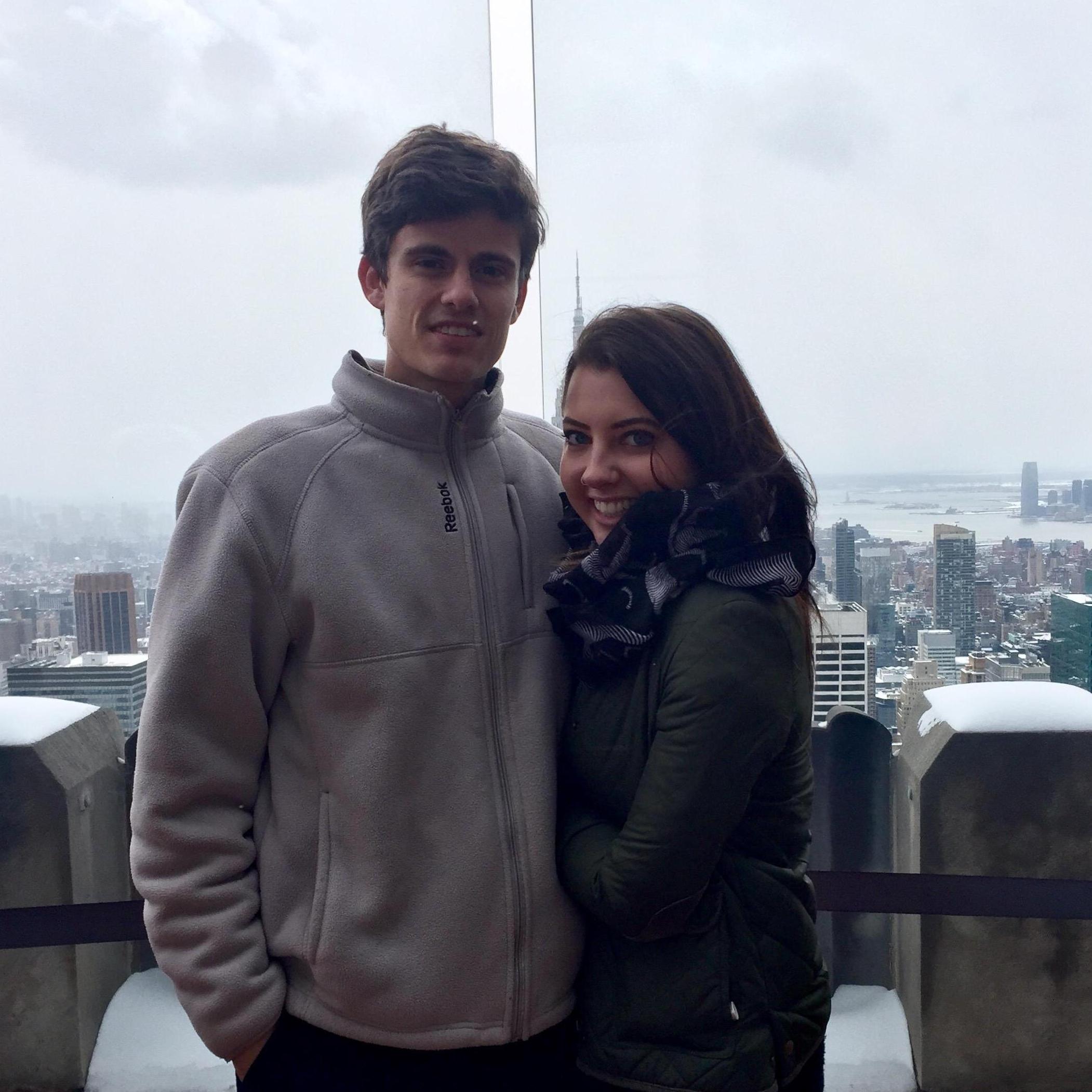 At the Top of Rockefeller Center in New York City.