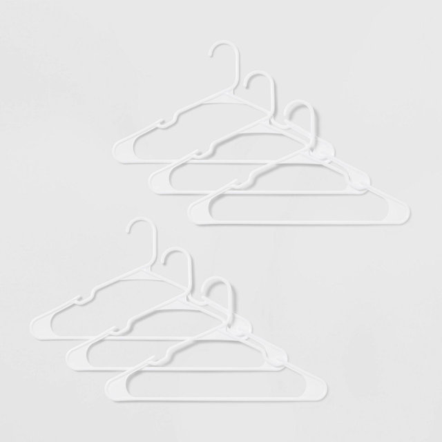 100ct Plastic Hangers - White - Brightroom™