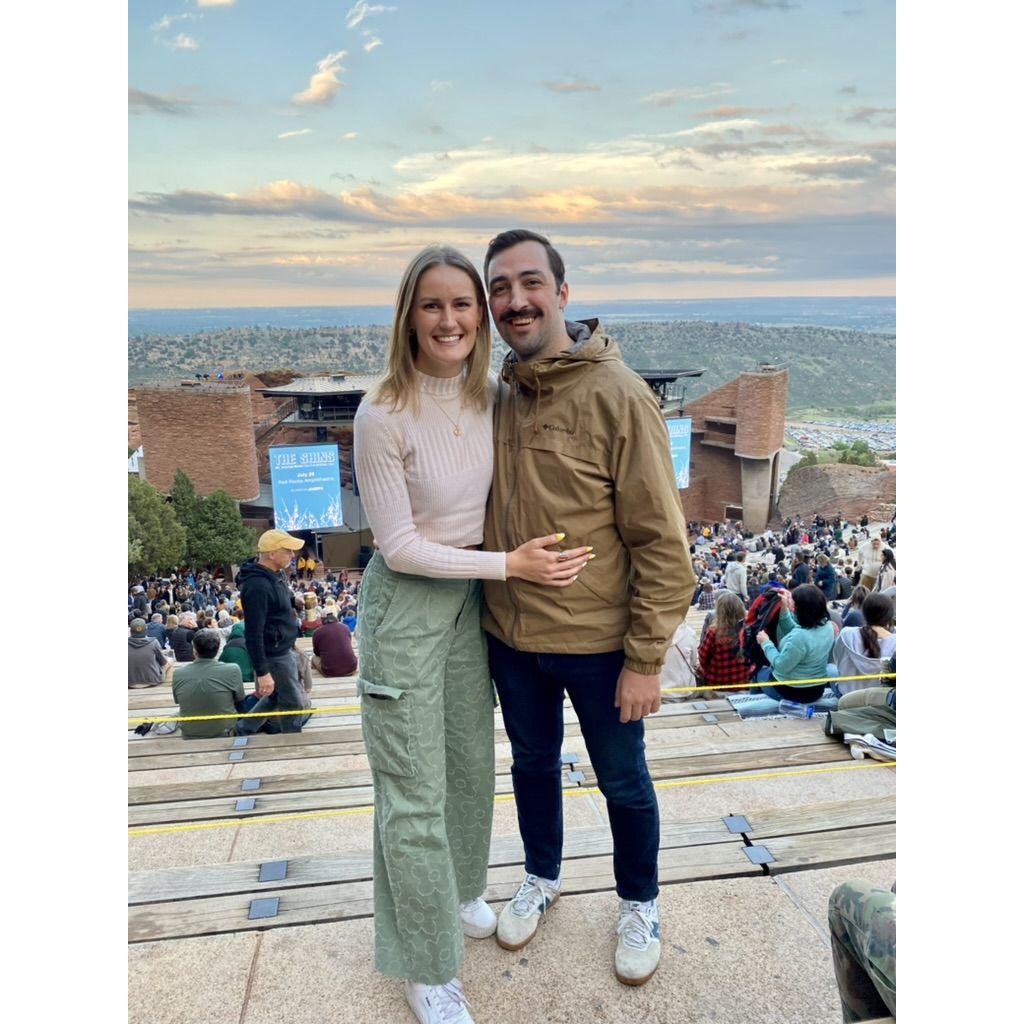 Celebrating Hank's 30th birthday seeing Lord Huron at Red Rocks