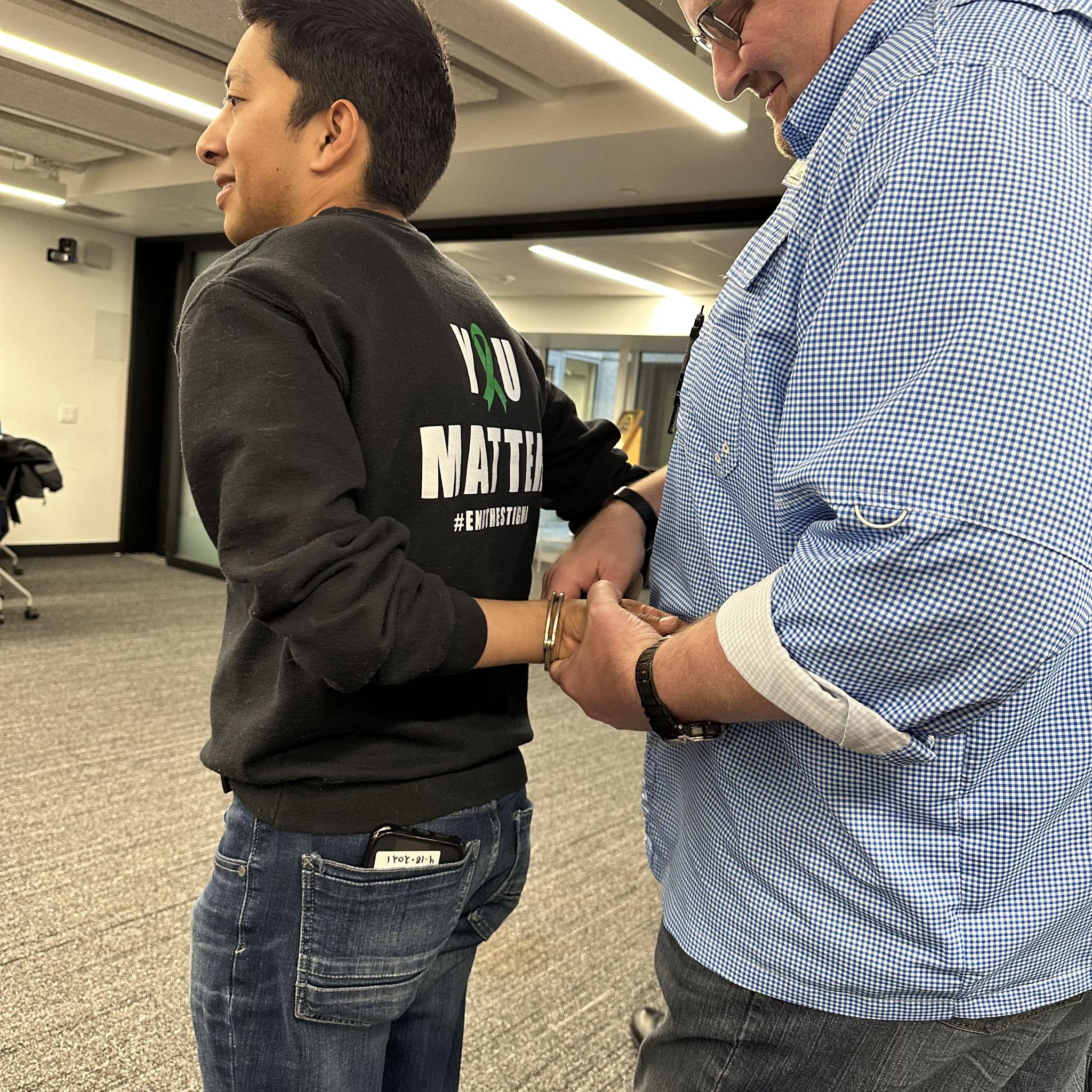 Mario getting cuffed by his uncle....