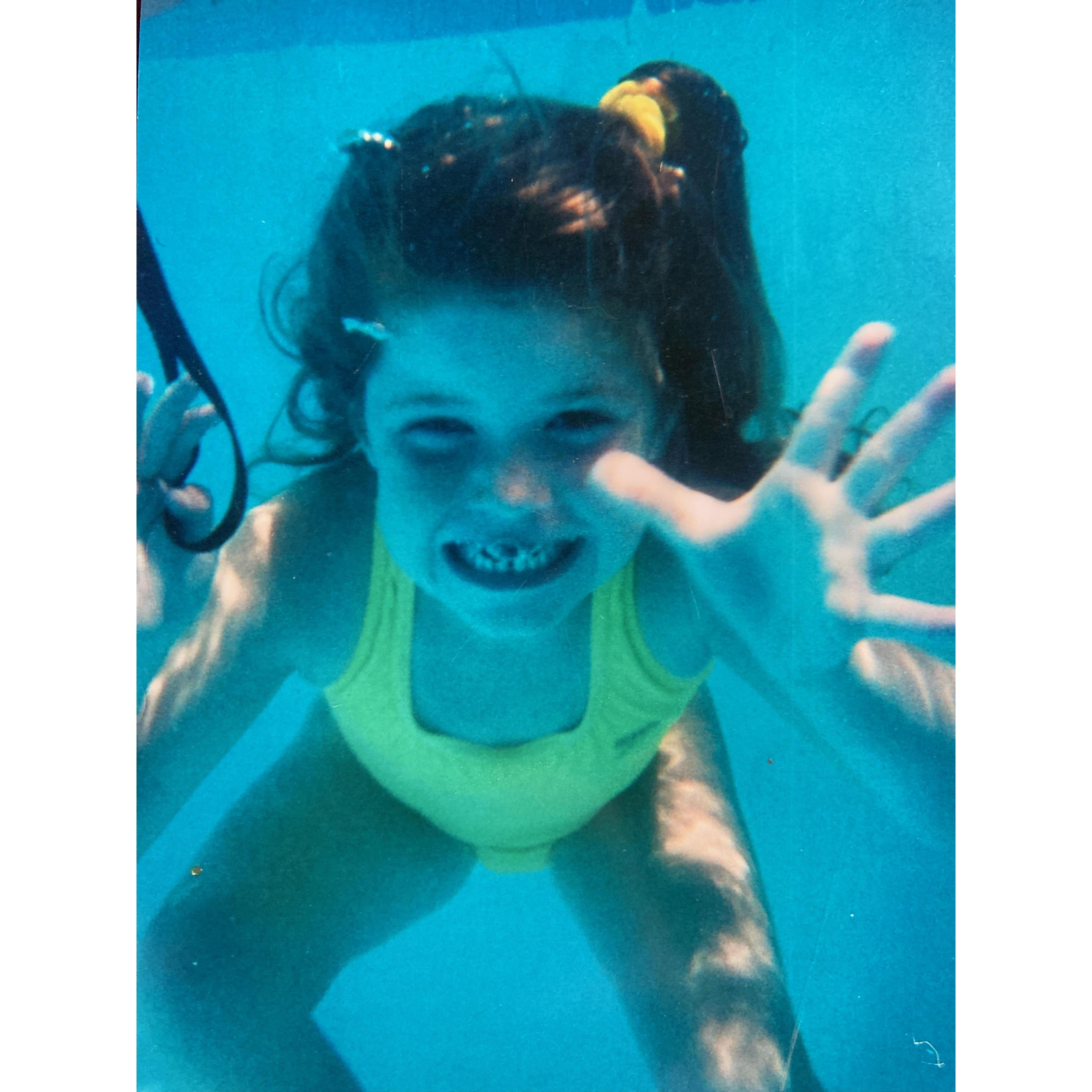 Underwater photo back in the day of the disposable, waterproof Kodaks. For realsies!