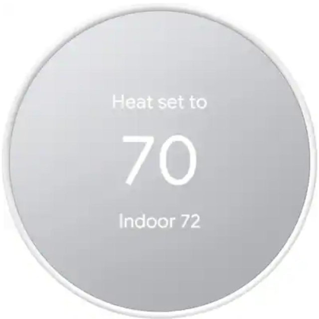 Google - Nest Smart Programmable Wifi Thermostat - Snow
