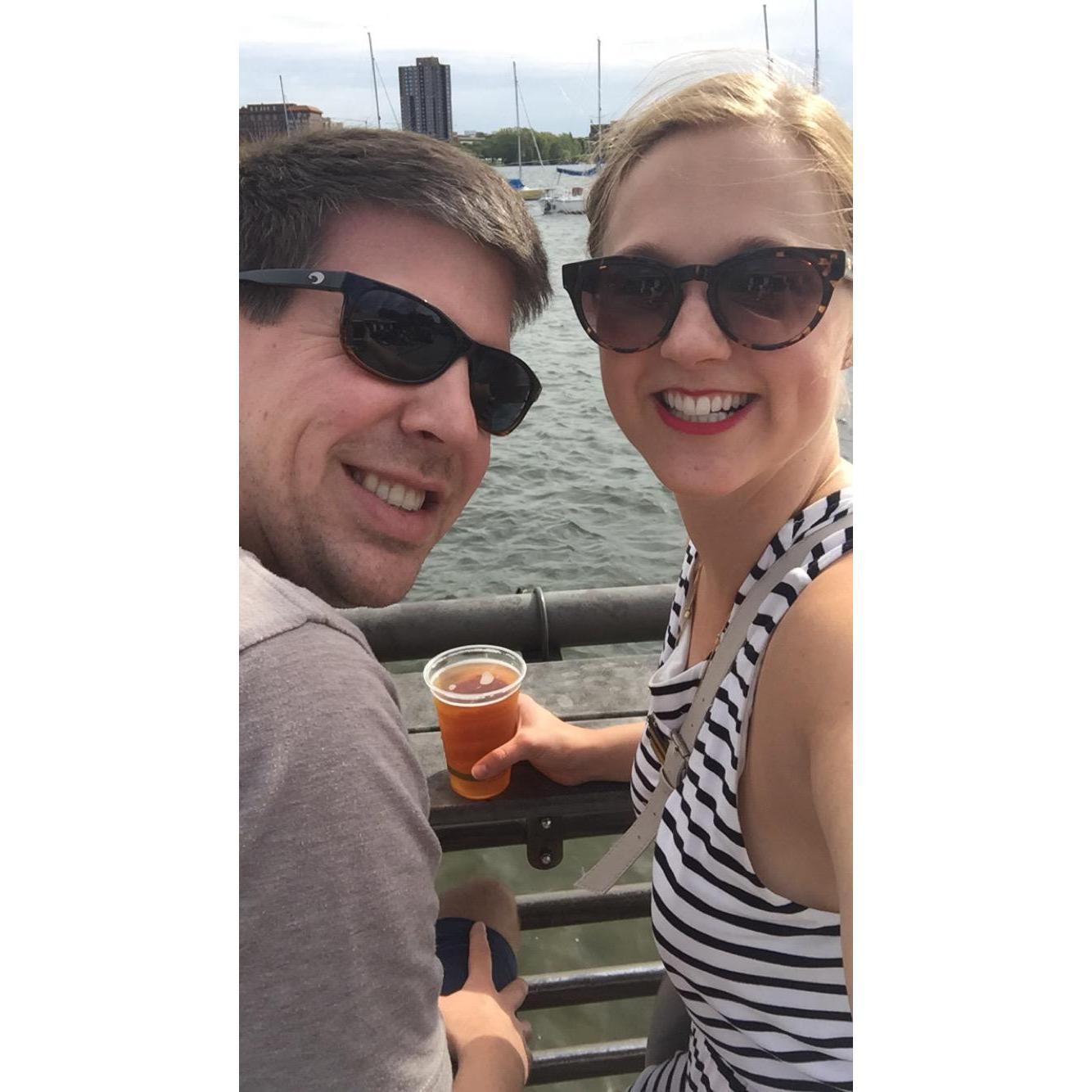 Introducing Kara to all the lakes in the city.