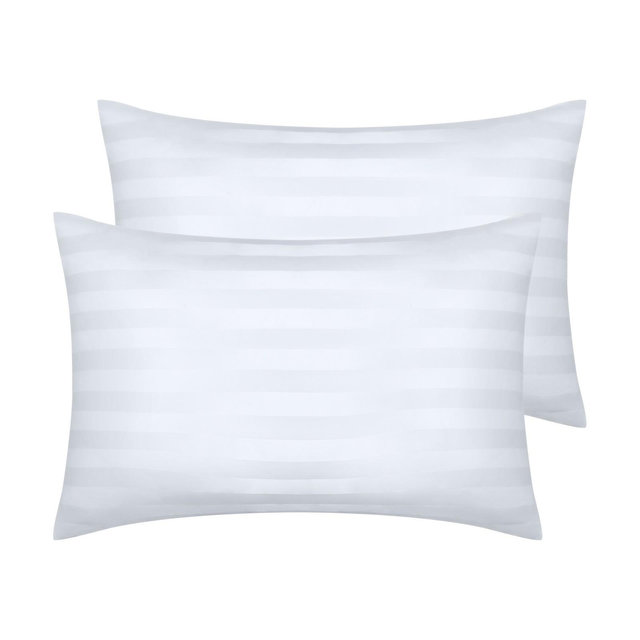 Unique Bargains Breathable Cooling Envelope Closure Satin Pillow Cases 2 Pcs White Queen