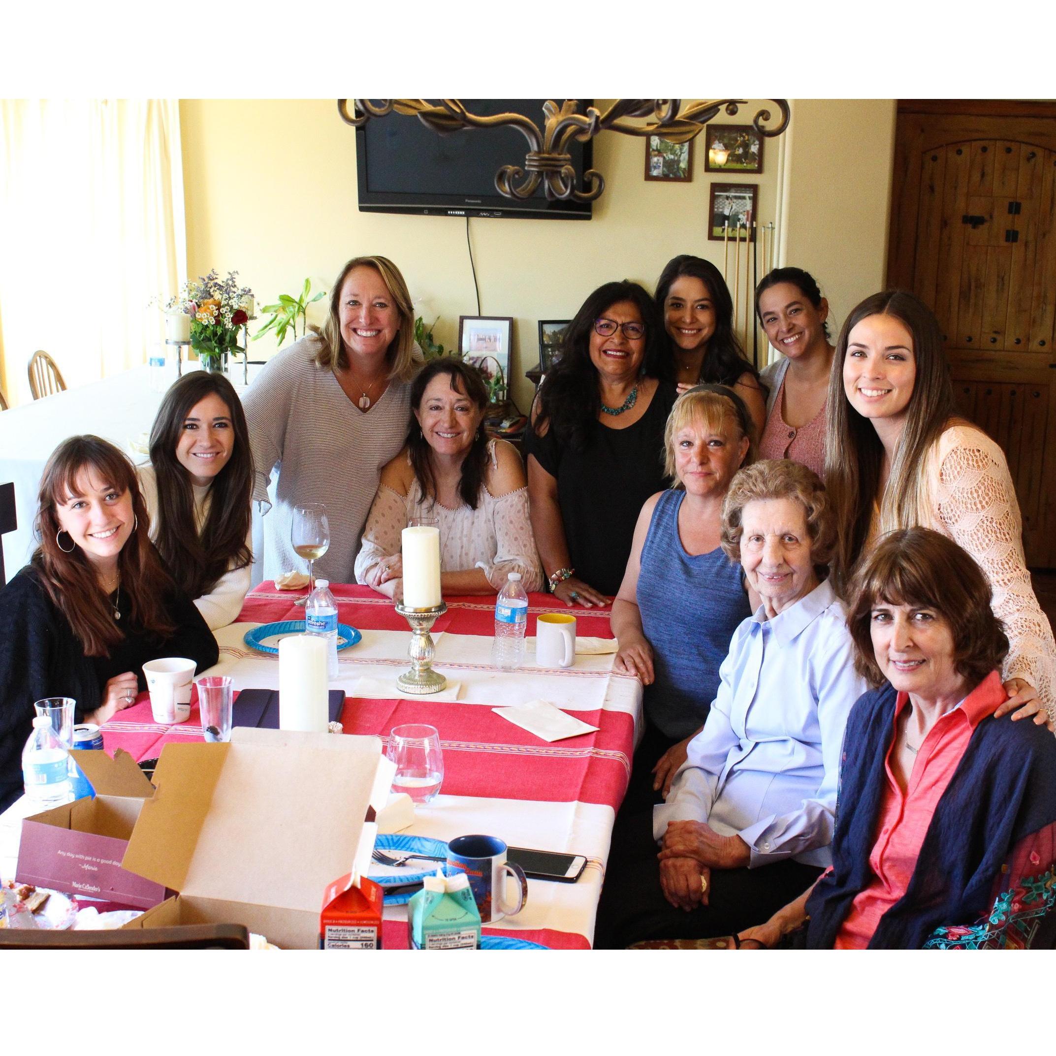 The mothers and daughters on Mothers Day at the Franco House - 2019