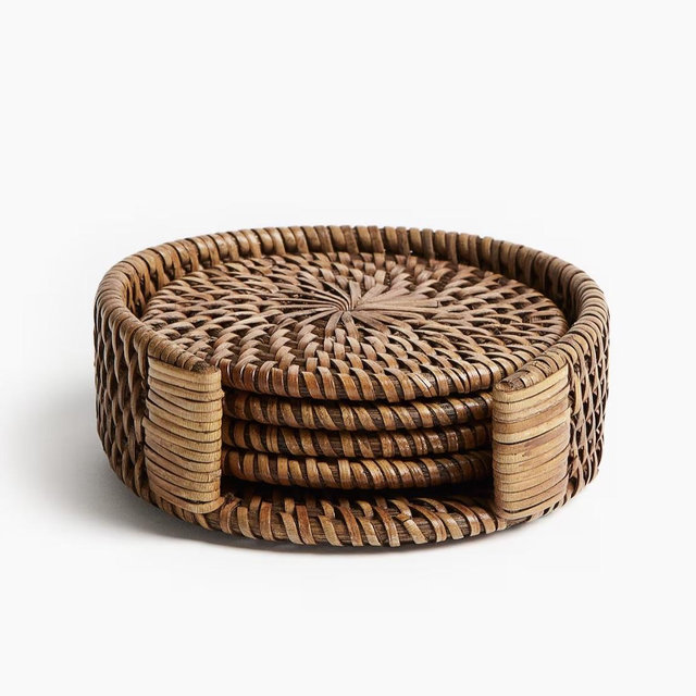 Set of 4 Rattan Coasters