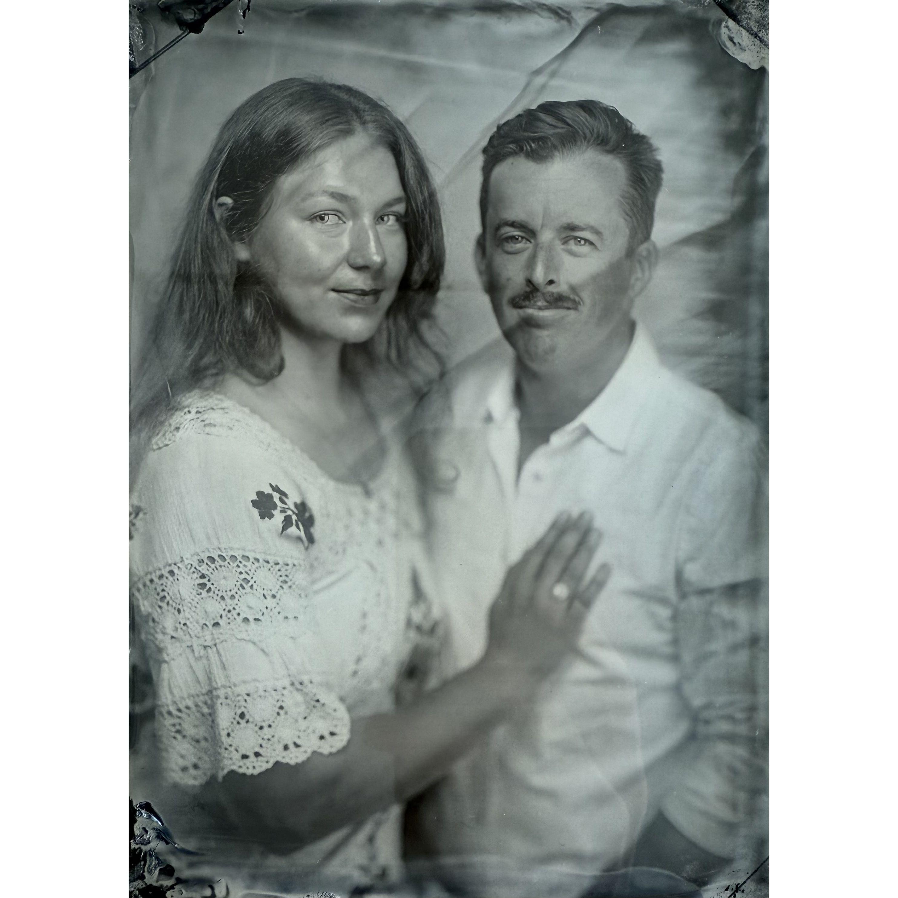 Our authentic Tintype photo shot down the street from our Ventura apartment at Muni Wine.