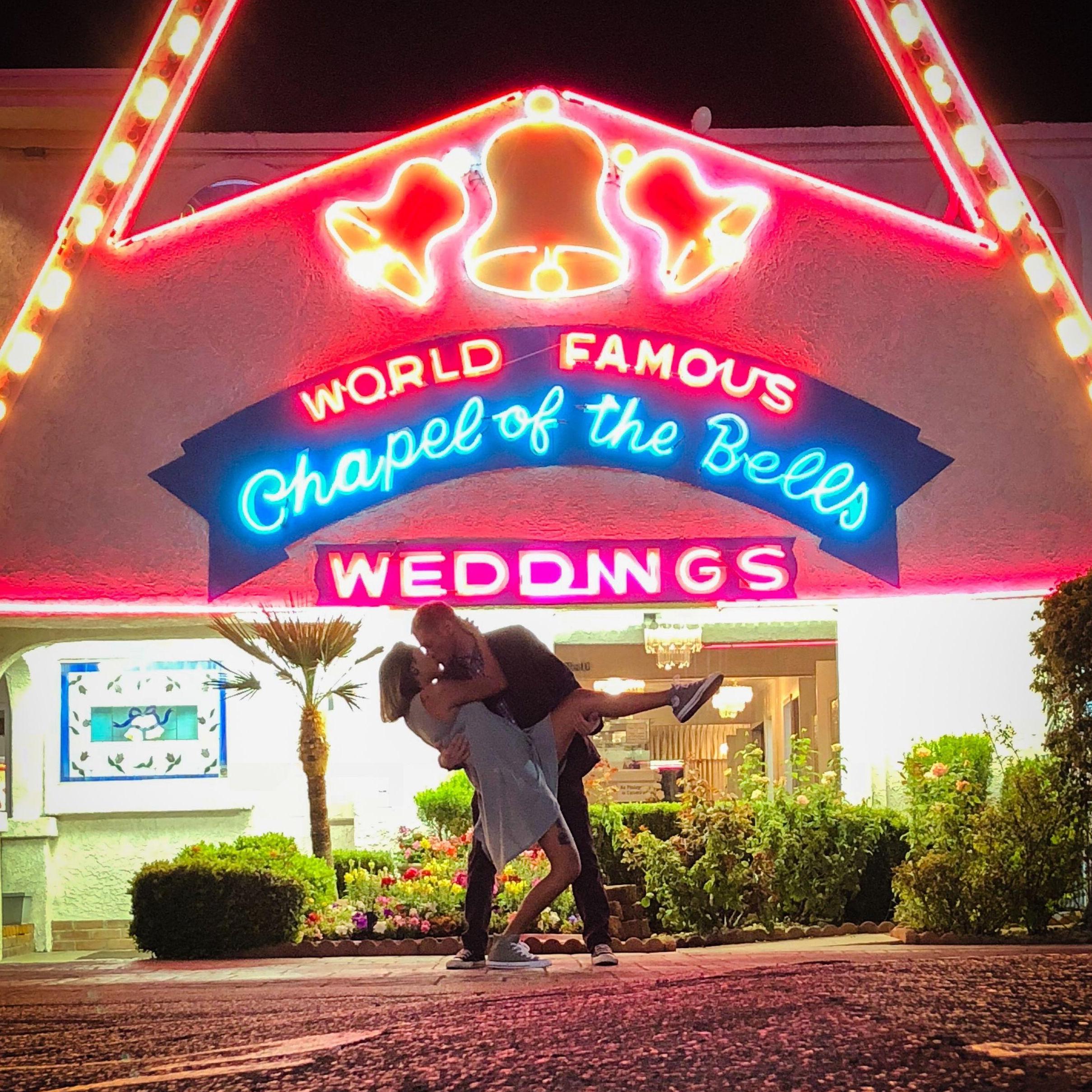 In Vegas together for the first time in 2019. Chanoa posted this pic on Facebook to trick her friends into thinking she eloped. Chanoa's mom didn't fall for it. Now, we gonna have a legit wedding.