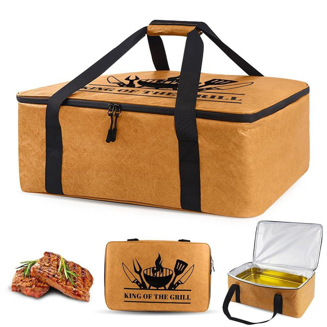 BBQ Blanket for Resting Meat 21in, Leak-Proof Insulated Meat Resting Bag, Smoking Meat Insulated Bag for Brisket/Beef/Pork Shoulder/Turkey, Gifts Smoker Accessories Gift for Men (Legacy Tan)
