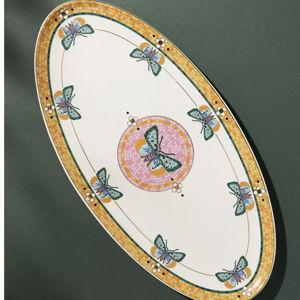 The Bistro Tile Stoneware Platter: Garden Edition
