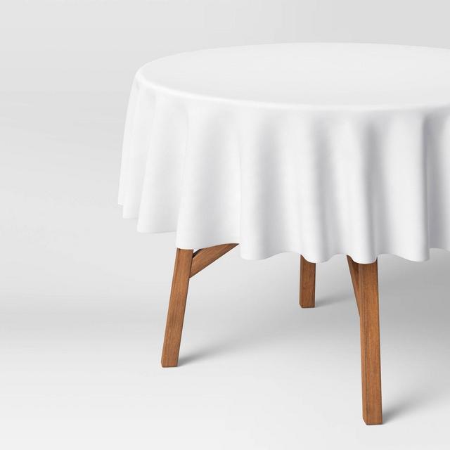 70" Cotton Solid Tablecloth White - Threshold™