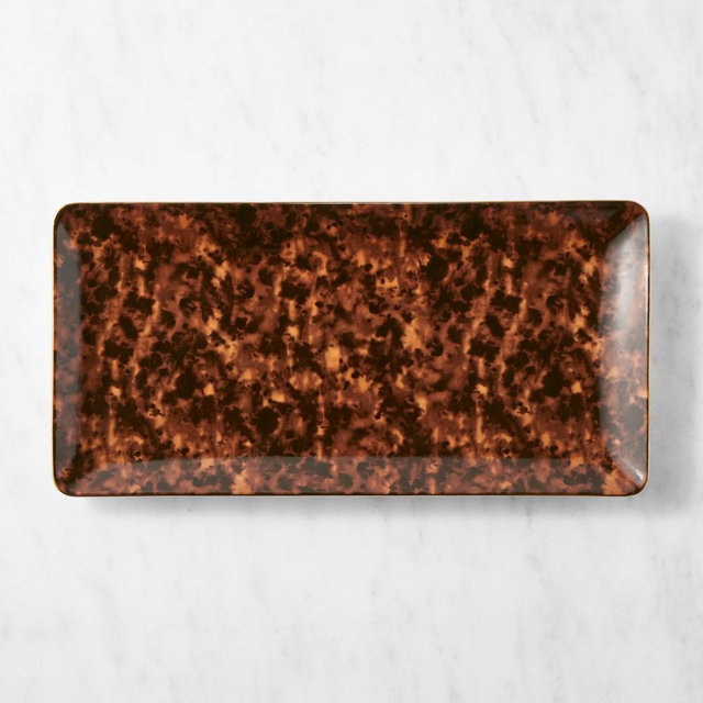 Marlo Thomas Tortoise Shell Rectangular Tray