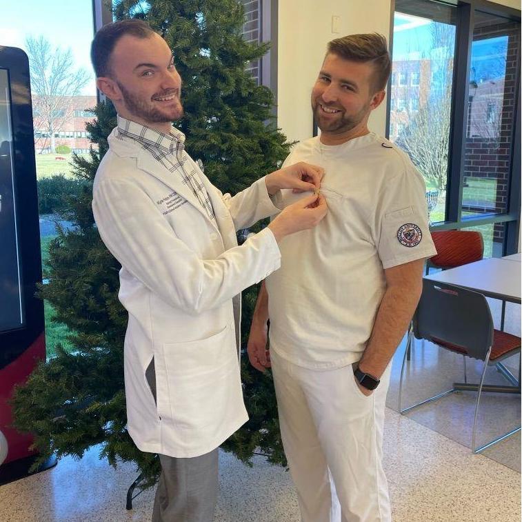 Kev's pinning ceremony