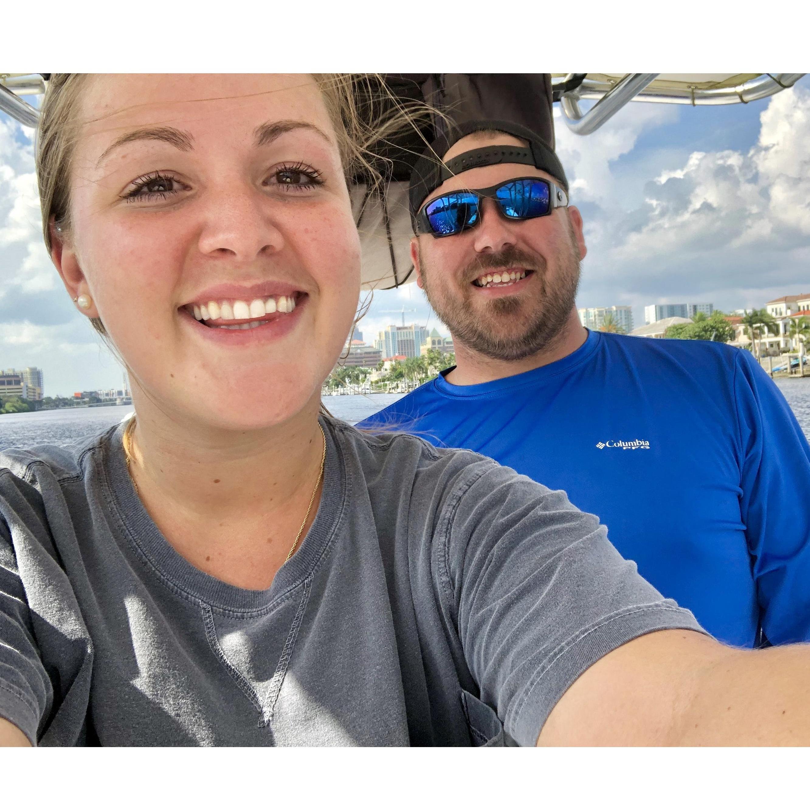 A picture honoring our first trip around the sun together