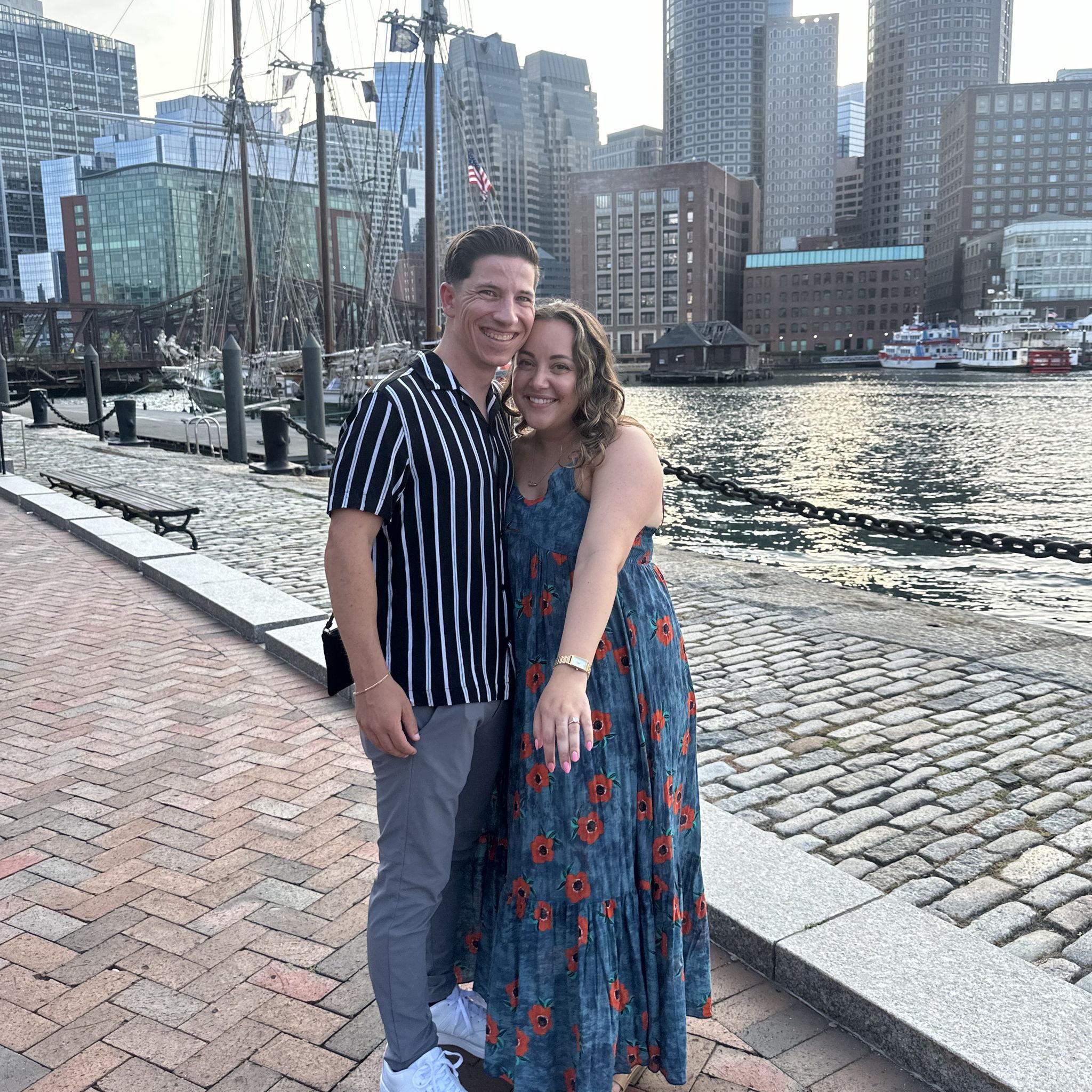 July 16th 2024, the day Ryan shocked Julia and popped the question in Boston's Seaport district