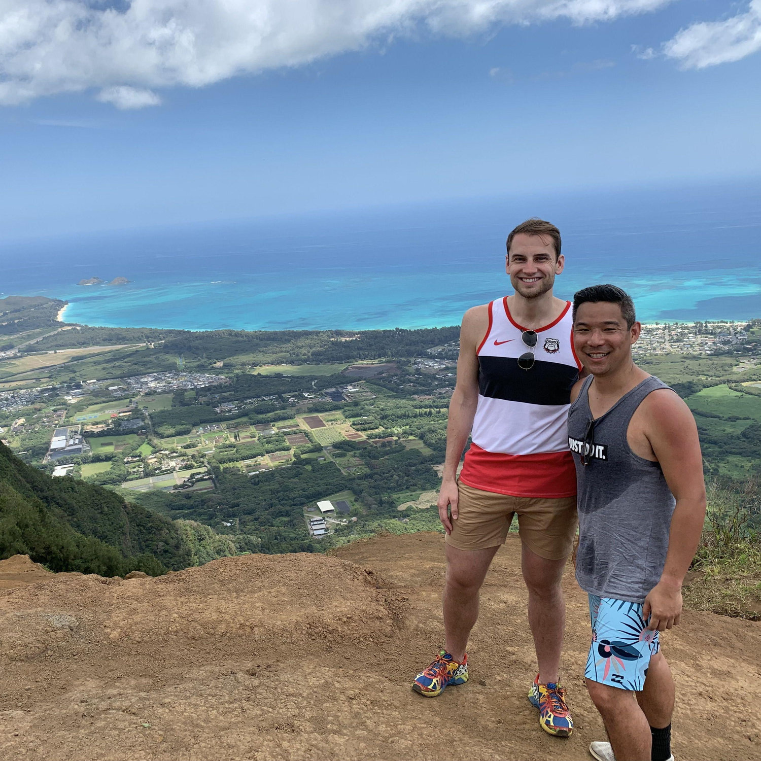 First time hiking Kuli'ou'ou Ridge with a breathtaking view of the eastern shore of O'ahu.