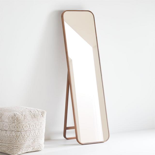 Edge Walnut Standing Mirror