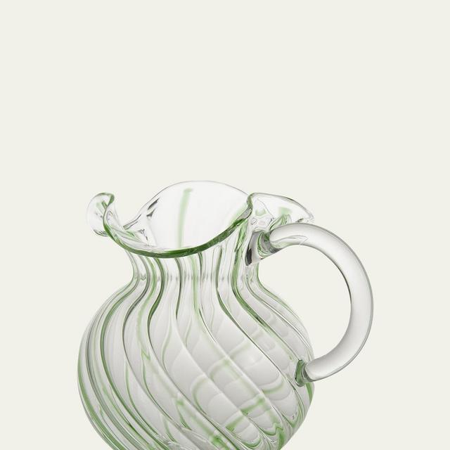 Tuttoattaccato Green Striped Pitcher