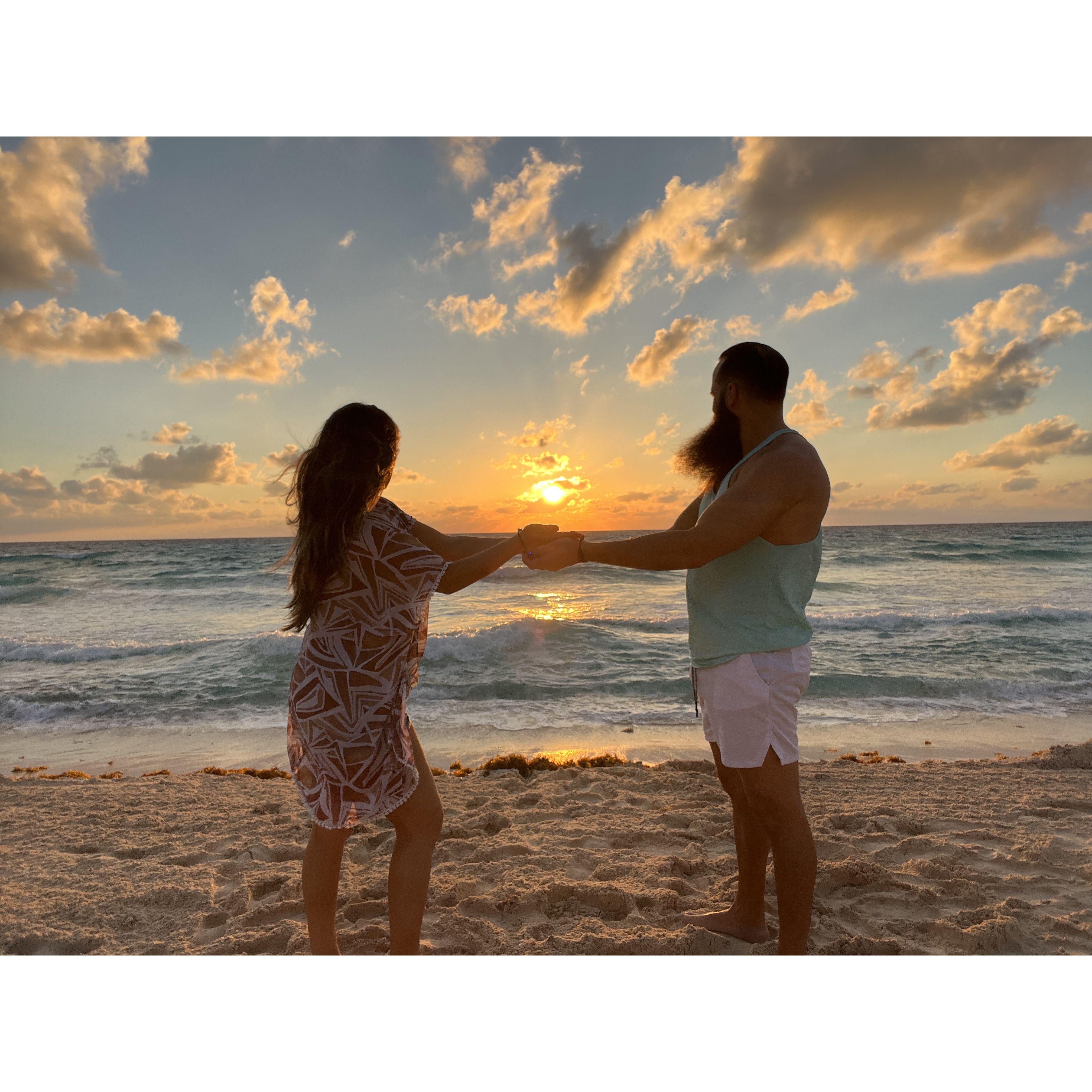 Sunrise in Cancun Mexico