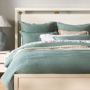 Washed Linen Duvet Cover​ - Moss - King