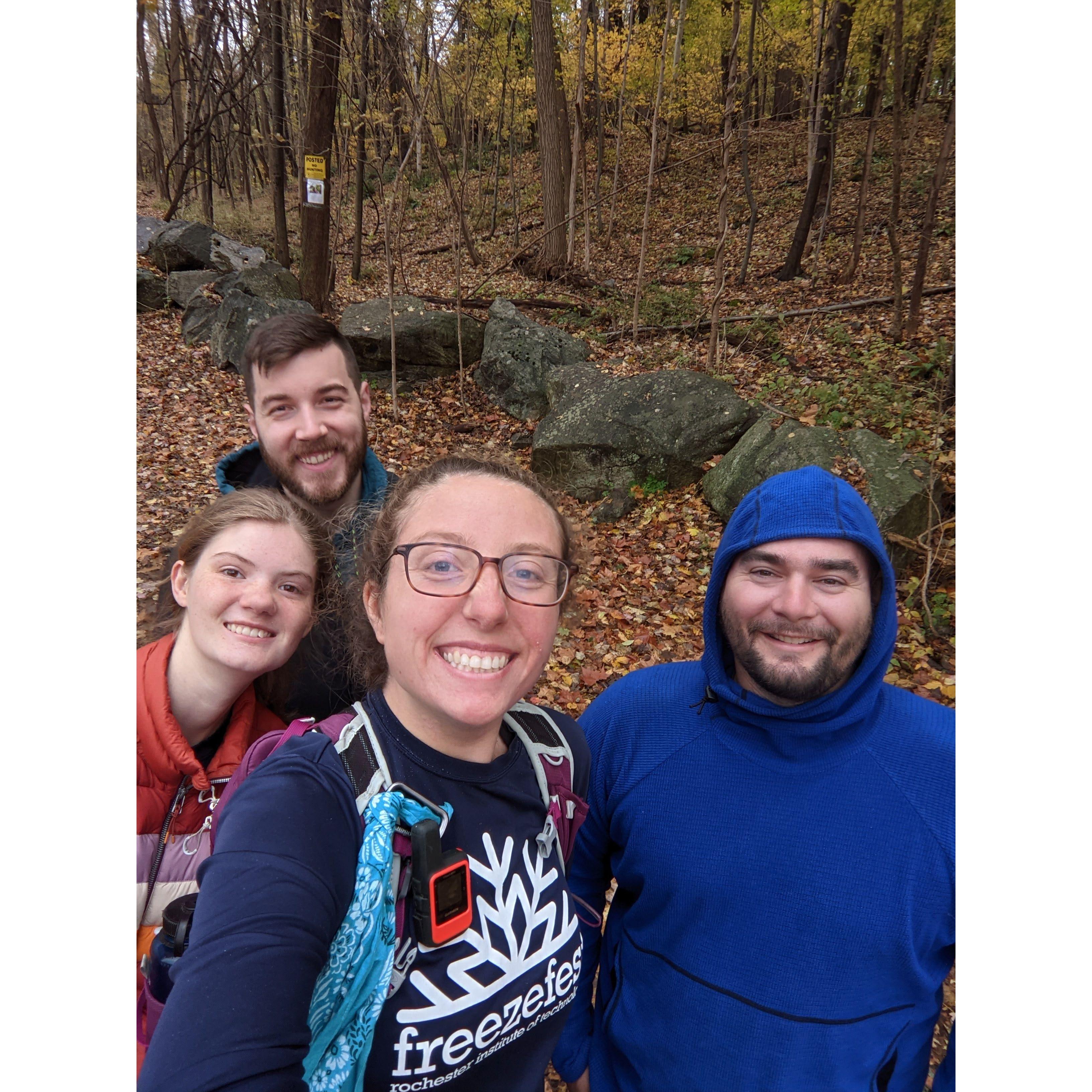 October 31, 2021-Clay met more trail friends as Zoe finished the few miles of the AT that she skipped in order to actually say "I've hiked all 2,193 miles of the AT"
