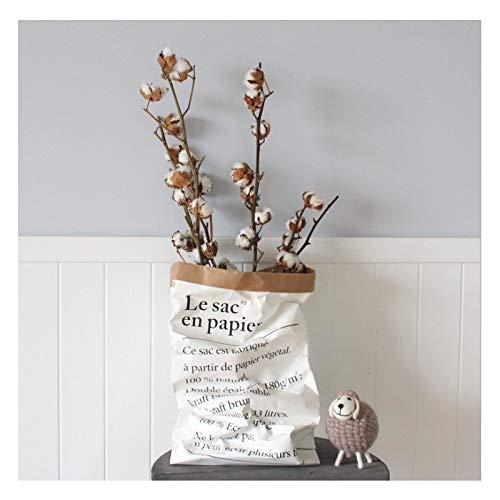 YEZIL Home Decor Ins Popular Nordic Style Kraft Paper Storage Bag Paper Flower Vase Le Sac En Papier Shooting Props Wall Decor