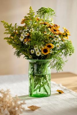 Flared Rim Recycled Glass Vase