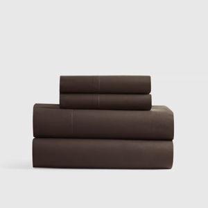 Classic Organic Percale Sheet Set in Espresso
